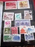 Chine 15 Timbres Oblitérés-Stamps-République Populaire-Asia China-Popular Republic-中国邮票印章 - 人民共和国 - 亚洲中国 - 人民共和国航空邮件 - - Colecciones & Series