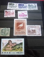 Chine 9 Timbres Oblitérés-Stamps-République Populaire-Asia China-Popular Republic-中国邮票印章 - 人民共和国 - 亚洲中国 - 人民共和国航空邮件 - - Lots & Serien