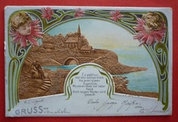 ANGELS - OLD LITHO POSTCARD TIPO GRUSS 1902 - Angeles