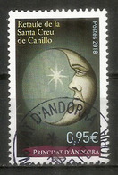 Nadal 2018. / NOËL 2018. Retable Église Sainte Croix De Canillo, Un Timbre Oblitéré, 1 ère Qualité - Gebruikt