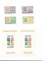 COSTA RICA 1963 CENTENARY OF COSTA RICA STAMPS 4 VALUES MNH + 2 SS PERF & IMPERF MICHEL 626/9 BL 6A/B - Costa Rica