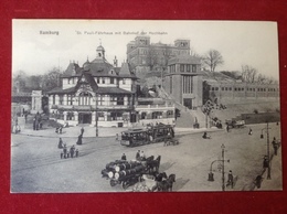 AK Hamburg St. Pauli Fährhaus Mit Bahnhof Der Hochbahn Tram Ca. 1910 - Noord