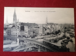 AK Hamburg Hochbahn Tram Beim Kajen Und Rödingsmarkt Ca. 1910 - Nord