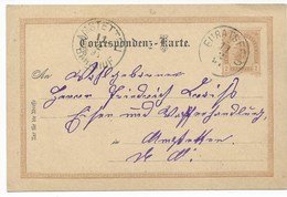 GANZSACHE  VON  EURATSFELD  NACH AMSTETTEN   1894 - Cartas