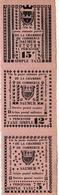 Bande Gréve De Saumur 1953 Vignettes Roses 5F, 12F Et 15F - Strike Stamps
