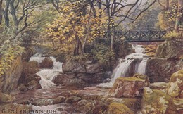 Postcard Glen Lyn Lynmouth Artwork By A R Quinton [ Salmon ] My Ref  B12984 - Quinton, AR