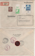 GERMANY 1936: Register Letter To USA With 3 Different Stamps, Cancelled 11.1.36 - Very Nice And Rare - Storia Postale