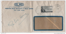 ITALIE YT N° 704 OBLITERE SEUL SUR LETTRE THEME VELO - 1946-60: Poststempel