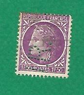 1945 N° 679 CHARLES MAZELIN 1F50   PERFORER I . R  OBLITÉRÉ - Used Stamps