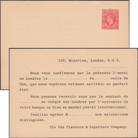 Grande-Bretagne 1951. Entier Postal Timbré Sur Commande. Tea Planters & Importers Company, Envoi De Thé - Autres & Non Classés