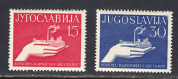 Yugoslavia 1957, Mint No Hinge, Sc# 478-479, SG , Mi 821-822 - Ungebraucht