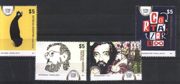 ARGENTINA ARGENTINE 2014 ART,LITERATURE JULIO CORTAZAR WRITER YV 3063-6 GJ 4070-73 MNH - Ungebraucht