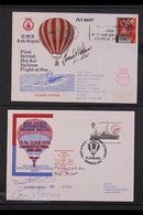 BALLOON POST 1970-84 Collection Of Mostly Great Britain Illustrated Covers Featuring Balloon Flights With Seven Signed C - Non Classés