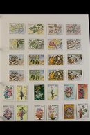 FLOWERS ON STAMPS COLLECTION 1930's To 1980's All Different Fine Mint Collection In Two Albums, Includes Amongst Much El - Unclassified