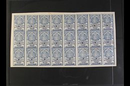 REVENUES BILLS OF EXCHANGE 1878 IMPERF PROOFS SE-TENANT BLOCK Of 24 (8x3) Printed In Blue On Ungummed Thick Card, Contai - Other & Unclassified