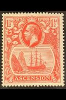 1924-33 1½d Rose-red "Cleft Rock" Variety, SG 12c, Fine Lightly Hinged Mint. For More Images, Please Visit Http://www.sa - Ascension (Ile De L')