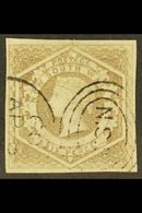 NEW SOUTH WALES 1854-59 6d Greyish Brown Imperf With WMK "8" Error, SG 96a, Very Fine Used With 4 Neat Margins. A Beauty - Altri & Non Classificati