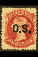 SOUTH AUSTRALIA OFFICIAL 1876-85 2s Rose-carmine "O.S." Overprint Perf 11½-12½, SG O29, Fine Mint, Showing Large Stop Af - Autres & Non Classés