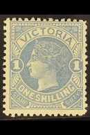 VICTORIA 1885-95  1s Dull Blue On Yellow, SG 294a, Superb Mint. For More Images, Please Visit Http://www.sandafayre.com/ - Autres & Non Classés