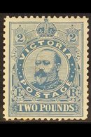 VICTORIA 1905-13 £2 Dull Blue King Edward VII, Perf, 11, SG 445, Very Fine Mint. For More Images, Please Visit Http://ww - Altri & Non Classificati