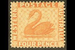 WESTERN AUSTRALIA 1888 4d Red-brown, Wmk Crown CA Sideways, SG 105, Very Fine Mint. For More Images, Please Visit Http:/ - Other & Unclassified