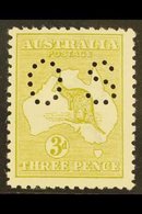 OFFICIAL 1914 3d Olive Roo Die II Punctured "OS", SG O20e, Fine Mint, Very Fresh & Scarce. For More Images, Please Visit - Altri & Non Classificati