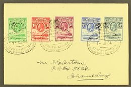 1934 ROYAL TOUR COVER Bearing 1933 Set To 4d, SG 1/5, Addressed To Johannesburg, And Tied By Very Fine Bilingual "ROYAL  - Sonstige & Ohne Zuordnung