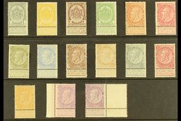 1893-1900 Definitives Complete Set (COB 53/67, SG 78/92) Fine Mint (the 1f Orange With One Short Perf), Some Values (inc - Altri & Non Classificati