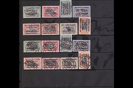 RUANDA -URUNDI 1919 Postage Due Set, COB TX1/8, Fine Mint And With Kigoma Favour Cancellations. (16 Stamps) For More Ima - Altri & Non Classificati