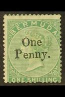 1875 1d On 1s, SG 17, Fresh Mint With Large Part Original Gum. For More Images, Please Visit Http://www.sandafayre.com/i - Bermudas