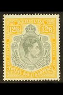 1947 12s.6d Grey And Yellow "lemon", SG 120d, Very Fine Mint. For More Images, Please Visit Http://www.sandafayre.com/it - Bermudas