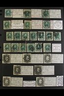 1876-77 DOM PEDRO ROULETTED ISSUES. INTERESTING FINE USED COLLECTION With Shades & Postmark Interest On Stock Pages, Inc - Otros & Sin Clasificación