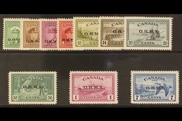 OFFICIALS 1949 Complete Set With "O.H.M.S." Overprints, SG O162/O171, Never Hinged Mint, The 50c With RPS Photo Certific - Other & Unclassified