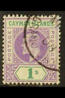 1907 1s Violet & Green, SG 15, Fine Cds Used For More Images, Please Visit Http://www.sandafayre.com/itemdetails.aspx?s= - Kaimaninseln