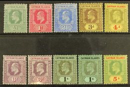 1907-09 KEVII Set To 5s, SG 25/33, Including 6d Both Listed Shades And 1s Both Watermarks, Fine Mint. (10 Stamps) For Mo - Kaimaninseln