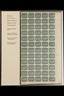 1913 ½d Green White Tern, SG 39, Complete Mint Right Hand Pane Of 60 With Margins To 3 Sides Showing Constant Flaws In R - Islas Cook