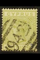 1881 4pi Pale Olive Green, CC Wmk, Die I, SG 14, Fine Used With An Attractive Larnaca "942" Barred Cancel For More Image - Otros & Sin Clasificación