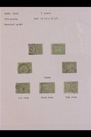 1874-75 SPECIALISTS STUDY COLLECTION  Of The 5pi GREEN SPHINX & PYRAMID, Bulaq Printing Perf 12½x13½, SG 41c (x7). Mostl - Sonstige & Ohne Zuordnung