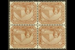 1879 5pa Deep Brown, Watermark Inverted SG 44w, In A Fine Never Hinged Mint Block Of Four. Cat SG £480+ For More Images, - Sonstige & Ohne Zuordnung