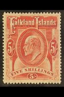 1904-12 KEVII 5s Red, SG 50, Very Fine Mint. For More Images, Please Visit Http://www.sandafayre.com/itemdetails.aspx?s= - Falklandeilanden