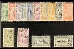 1952 KGVI Definitives Complete Set, SG 172/85, Very Fine Never Hinged Mint. (14 Stamps) For More Images, Please Visit Ht - Falkland