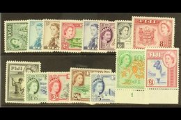 1954-59 Definitive Set, SG 280/295, Fine Never Hinged Mint. (15 Stamps) For More Images, Please Visit Http://www.sandafa - Fidschi-Inseln (...-1970)