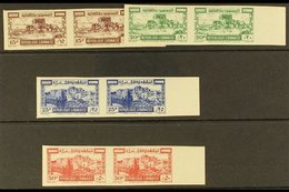 LEBANON 1945 Castles Postage Complete IMPERF Set (Yvert 193/96, SG 290/93), Superb Never Hinged Mint Marginal Horizontal - Other & Unclassified