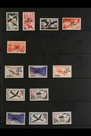 REUNION 1949-1961 AIR POST NEVER HINGED MINT All Different Collection. With 1949 Complete Set, 1951 200f On 500f, 1954 S - Other & Unclassified