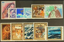POLYNESIA 1973 COMPLETE AIR POST YEAR SET, Yv 71/81, Never Hinged Mint (11 Stamps) For More Images, Please Visit Http:// - Autres & Non Classés