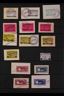 ROCKET POST LOCAL STAMPS 1933-1934 SUPERB USED COLLECTION On Stock Pages, Most Stamps Are On Pieces With Complete Specia - Autres & Non Classés