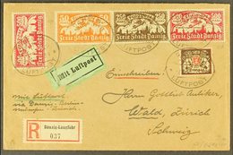 1923 AIR MAIL COVER TO SWITZERLAND 1923 (2 Aug) Registered Air Cover To Zurich Bearing 1923 50m, 250m, And 500m X2 Airs  - Other & Unclassified