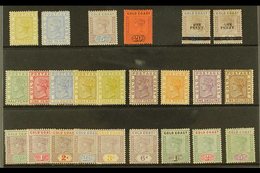 1876-1902 VICTORIA SELECTION. An ALL DIFFERENT, Chiefly Mint Selection That Includes 1876-84 ½d (unused) & 1d, 1884-91 S - Goldküste (...-1957)