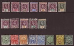 1902-11 KEVII MINT RANGE On A Stock Card. Includes 1902 Set To 1s, 1904-06 ½d, 2d, 3d, 6d And 1s, 1906 "Badge" Set With  - Grenade (...-1974)