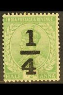 1922 ¼a On ½pi Bright Green, Slating Serif On "1", SG 195c, Fine Mint. For More Images, Please Visit Http://www.sandafay - Other & Unclassified